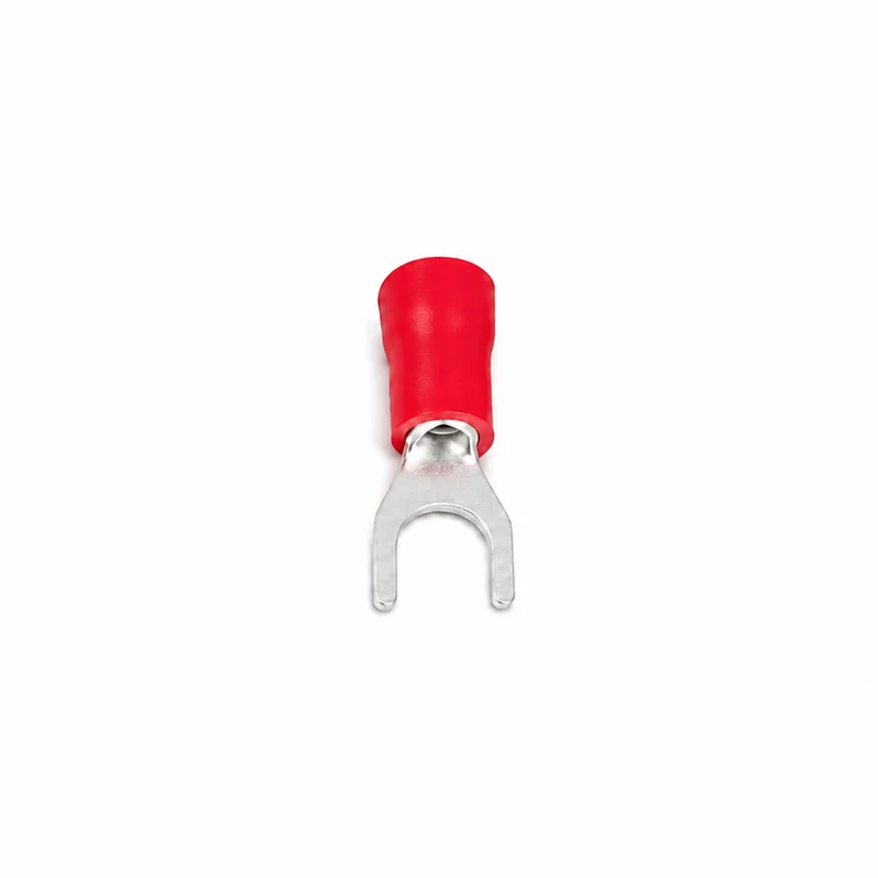 Terminales de crimpado Red Fork - Varios tamaños / Paquete de 100