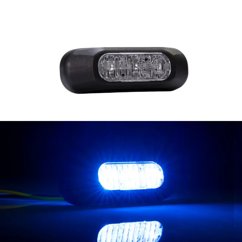 Luz estroboscópica de advertencia de peligro Fristom de 3 LED / Azul