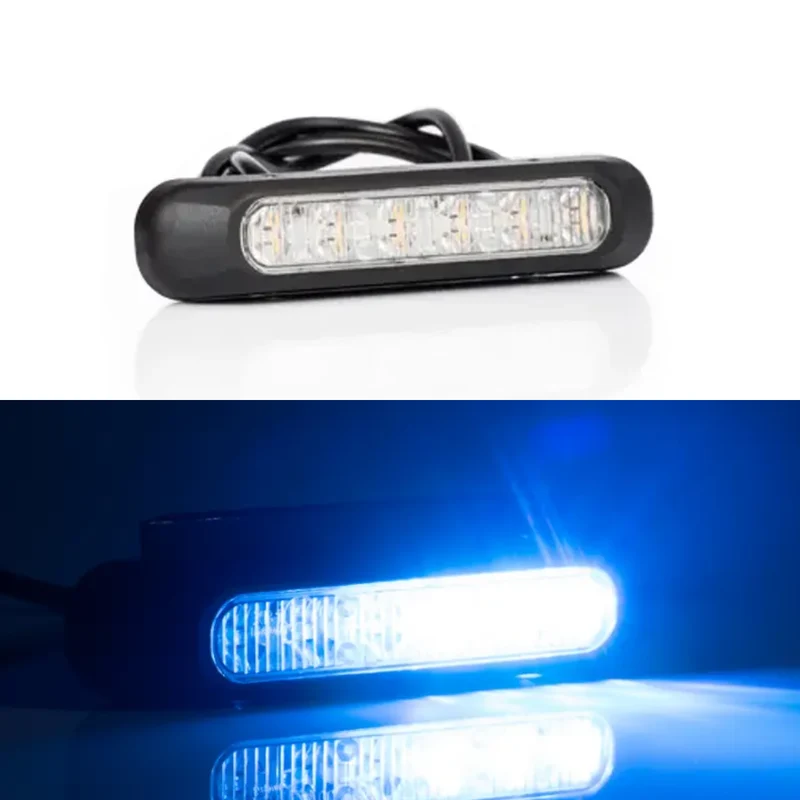 Luz estroboscópica de advertencia de peligro Fristom de 6 LED / Azul