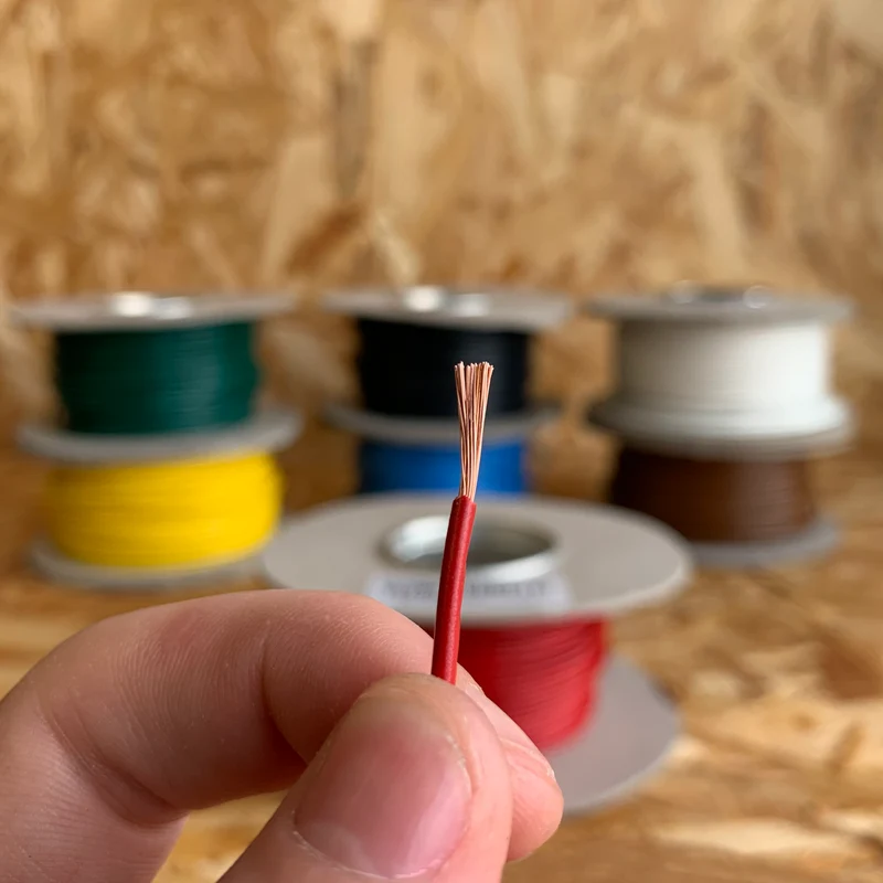 Cable automático unipolar de 1 mm² - Pared delgada / Carrete de 10 metros