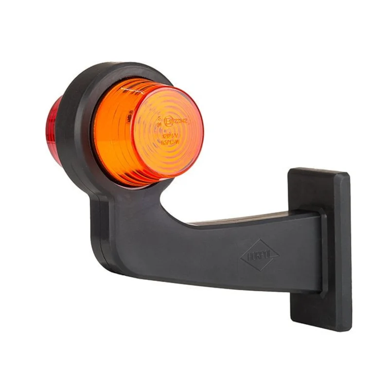 Luz de marcador de brazo largo danesa de la vieja escuela / Ámbar y roja