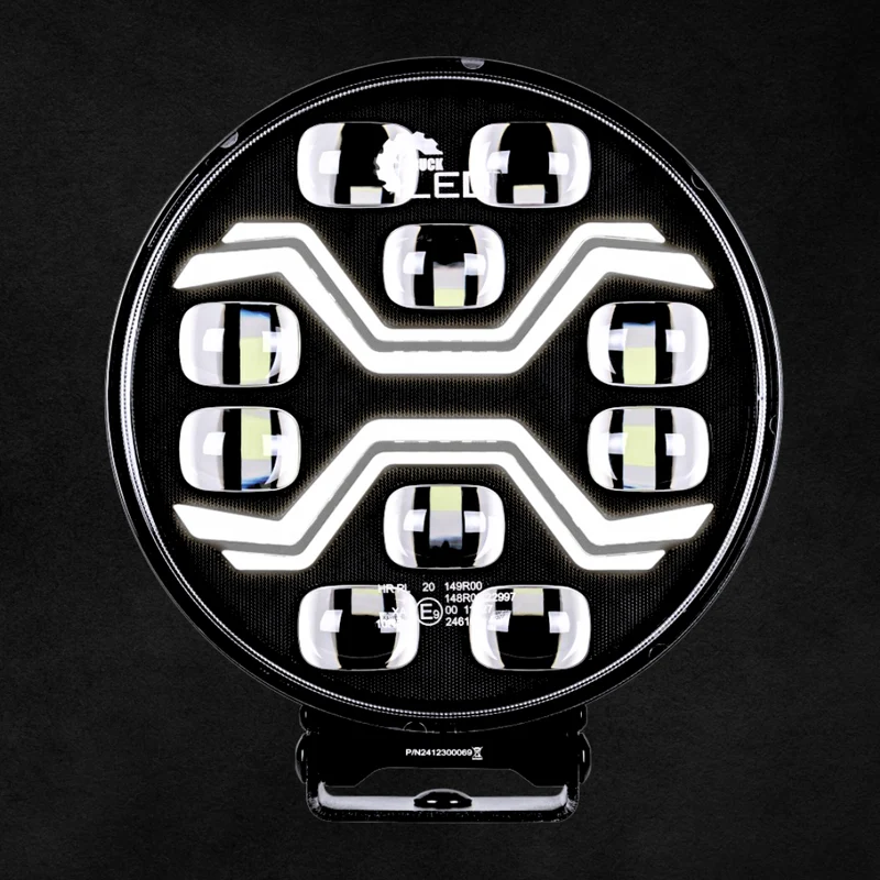 Foco LED Spider Toxic con luces diurnas blancas y luz estroboscópica / 9"