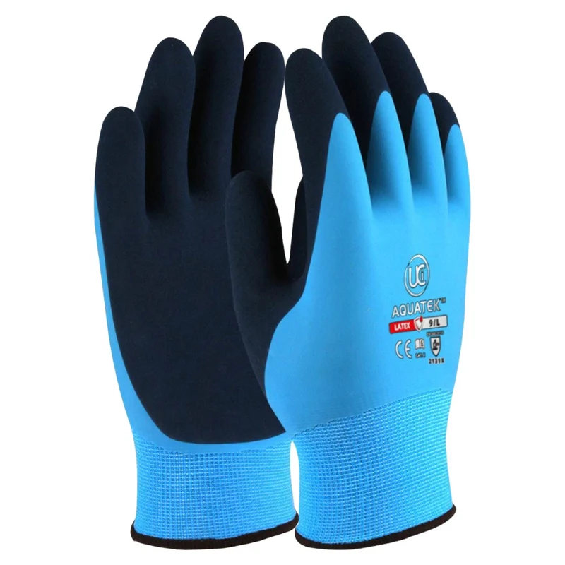 Guantes de trabajo de látex con doble revestimiento / 5 pares