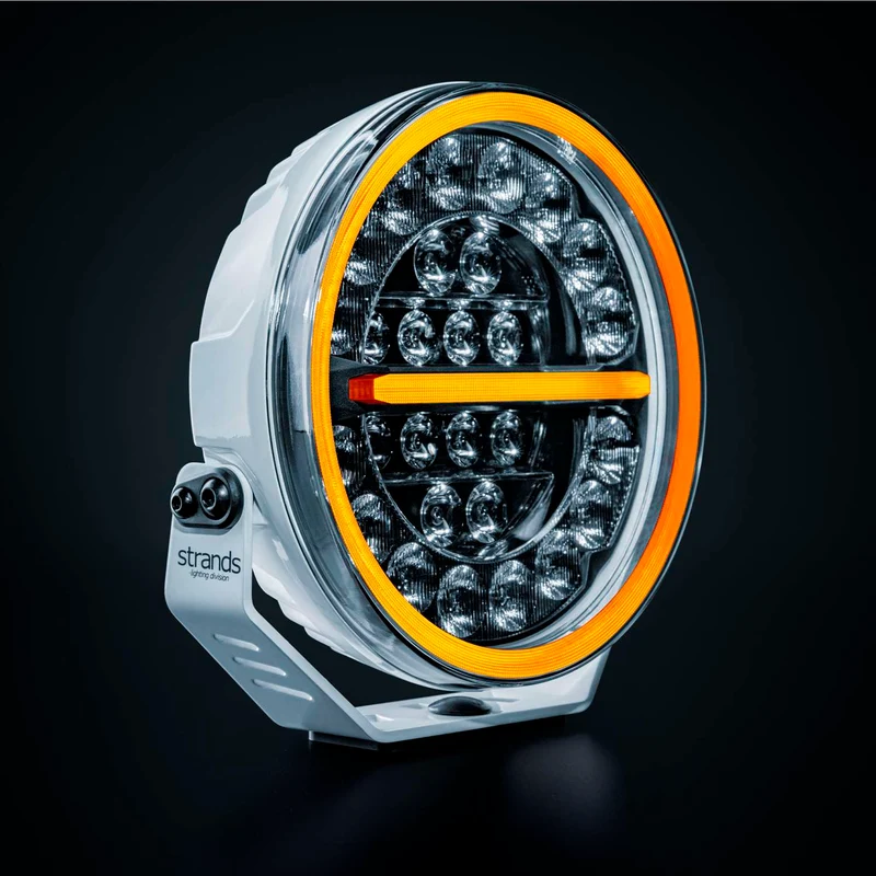 Faro auxiliar Strands Firefly Driving Light PRO con luz estroboscópica / 9" blanco