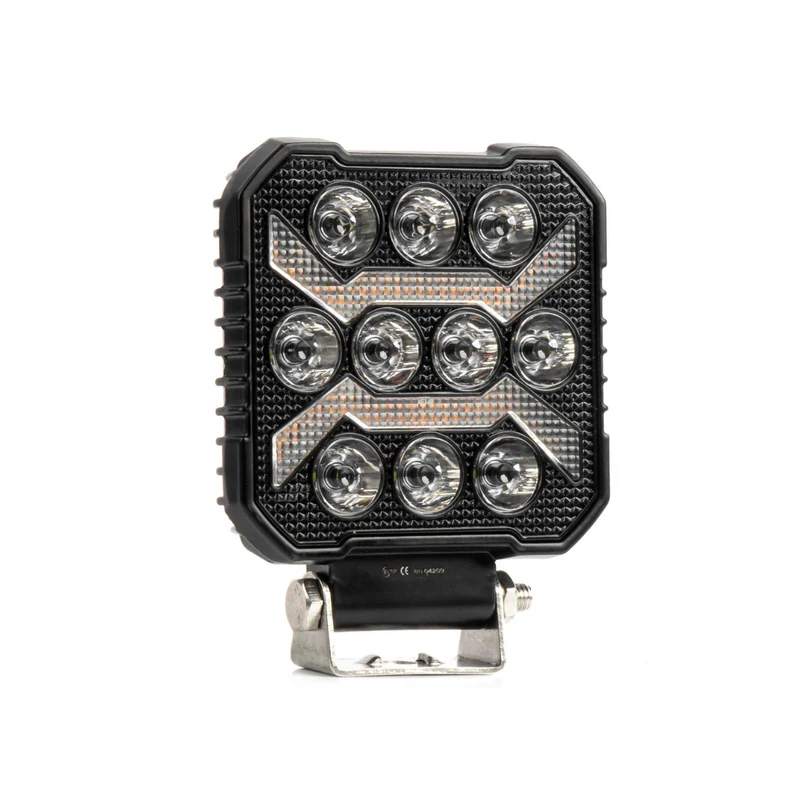 Luz de trabajo LED estilo X con luz diurna y de conducción diurna (DRL) de color ámbar