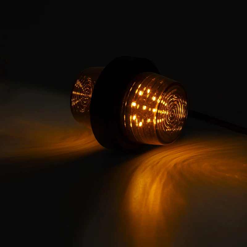 Luces de posición danesas de brazo corto de la vieja escuela con lente oscura / Elija el color