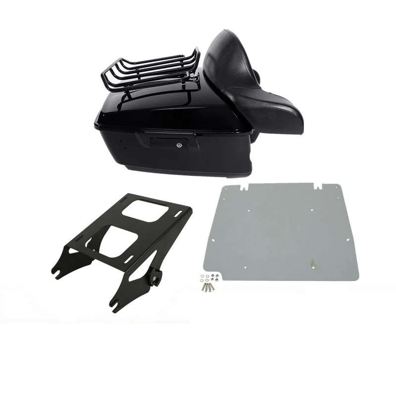 Caja Trasera Para Moto + Portaequipaje Road King 14-20