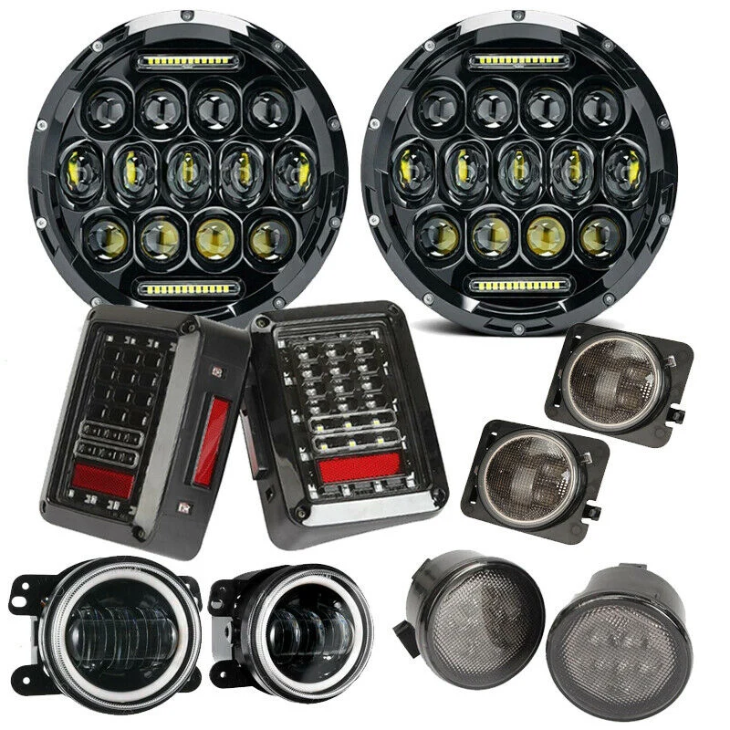 Kit De Faros Y Calaveras Wrangler 2007-2018