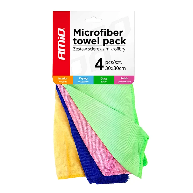 Paquete variado de paños de microfibra: vidrio, pulido, secado y limpieza