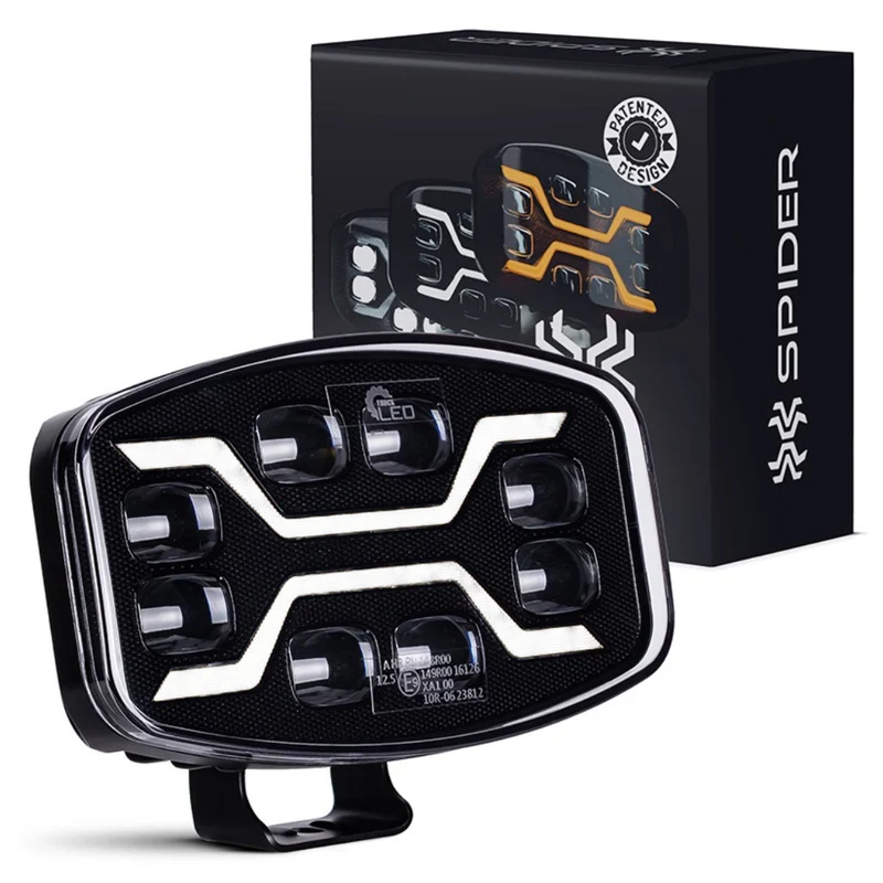Foco LED Dark X-Spider con luz diurna blanca y función estroboscópica / 9"