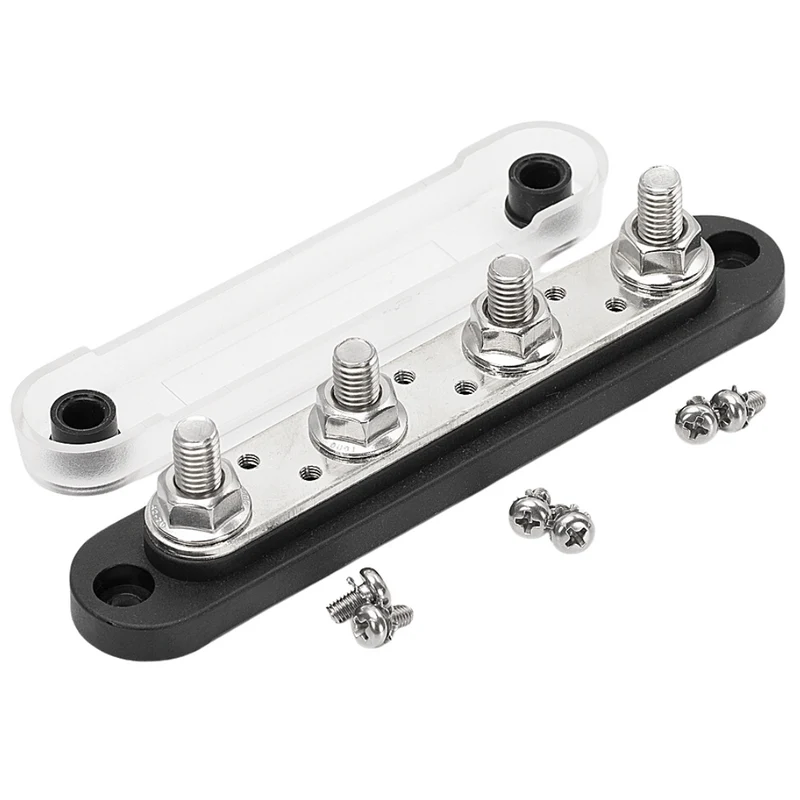 Barra colectora de 150 A con 4 x pernos y 6 x terminales de tornillo