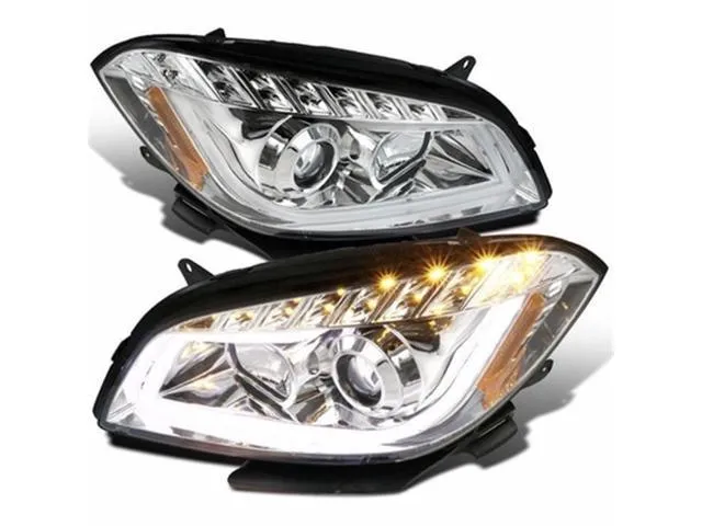 Faros Ojo De Angel Y Led Fondo Cromado Malibu 2008 - 2012