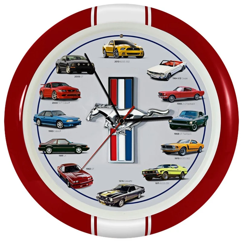 Reloj De Pared Con Sonidos Mustang