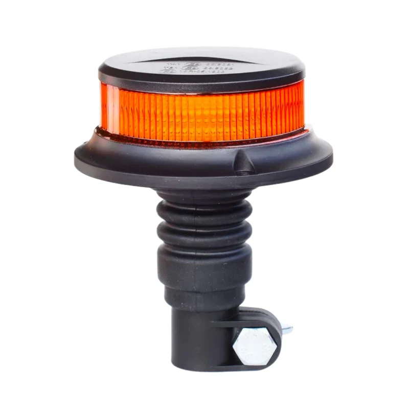 Baliza LED ámbar con montaje Flexi-DIN / Parte superior plana