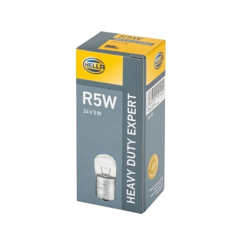 Hella Heavy Duty 24v 5w Small Single Tail Light Bulbs / BA15S / Paquete de 10