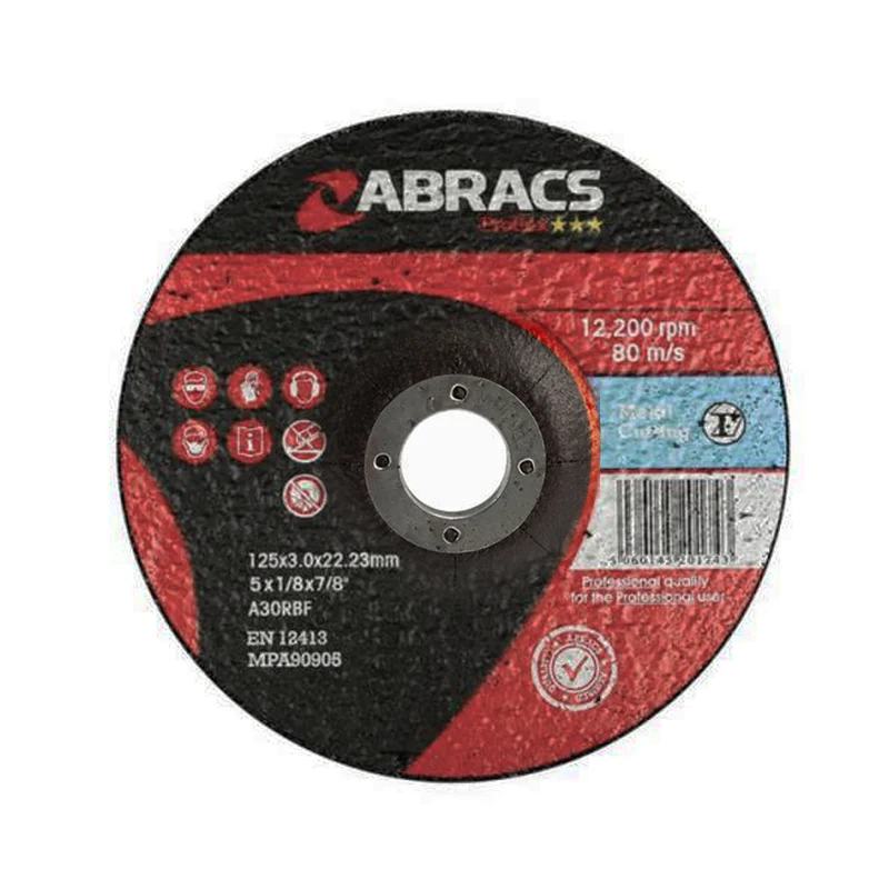 Disco de corte Abracs Proflex con centro hundido / 125 x 3 mm / Paquete de 2