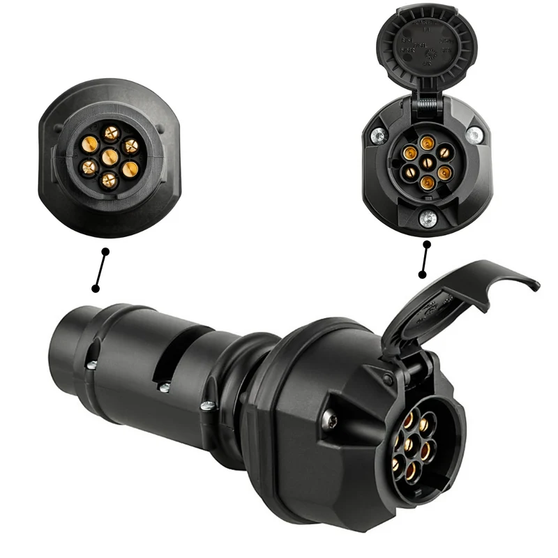 Reductor de voltaje de 24 V a 12 V (Convierte un enchufe de 7 polos de 24 V en un enchufe de 7 polos de 12 V)