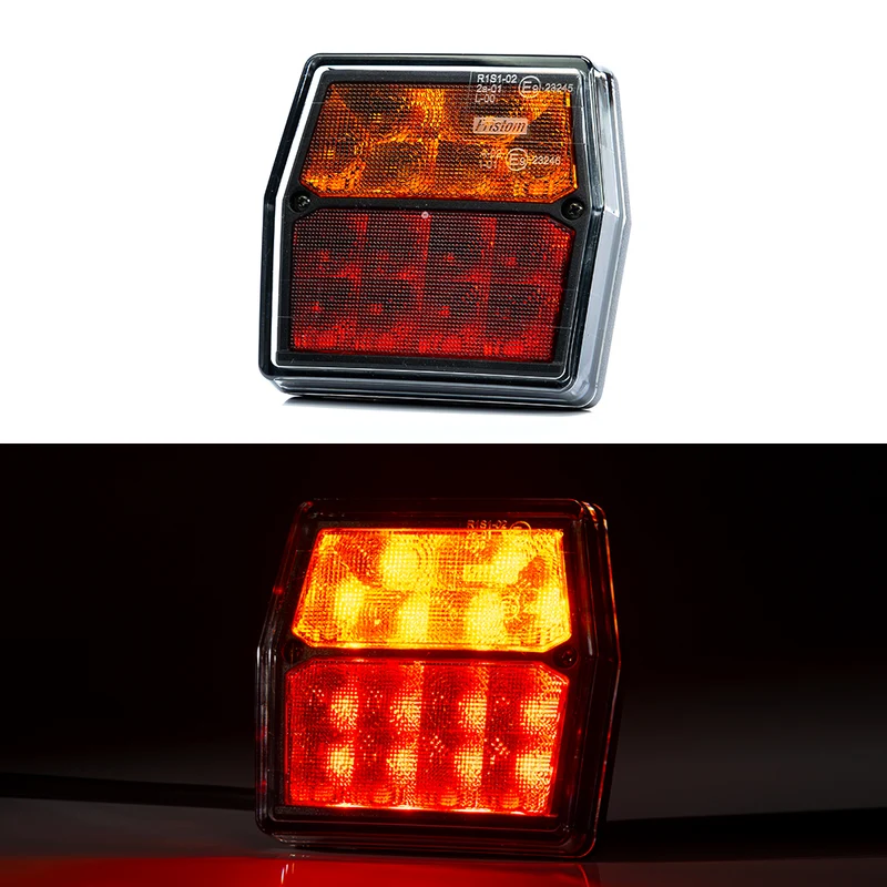 Fristom FT-222 Lámpara LED pequeña para remolque de 12 V con parada, cola e indicador