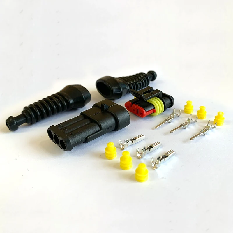 Kit de conector SuperSeal / 3 pines / con fundas de goma