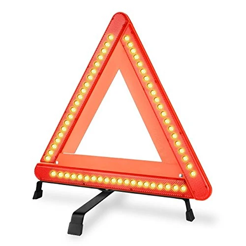 Triángulo de advertencia LED intermitente