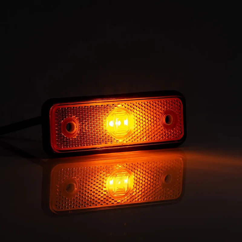 Luz de posición LED rectangular delgada con reflector