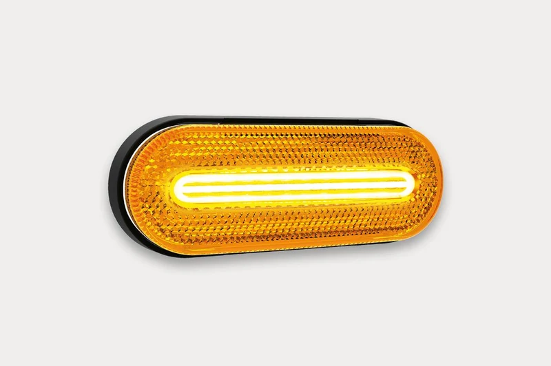 Lámpara de posición lateral LED ámbar Fristom con indicador