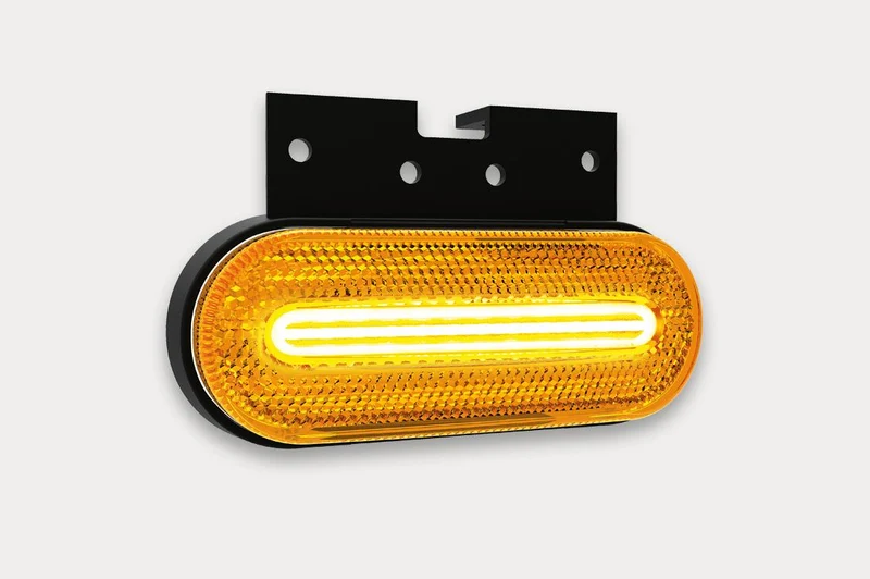 Luz de posición lateral ámbar Fristom con franja LED
