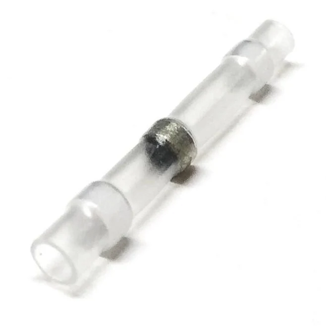 Conectores de cable termorretráctiles de soldadura, blanco, paquete de 25