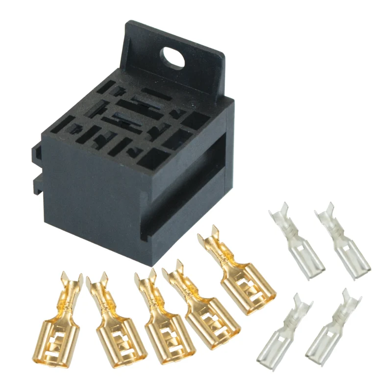 Base de relé mini con terminales compatible con relés de 4, 5 y 9 pines