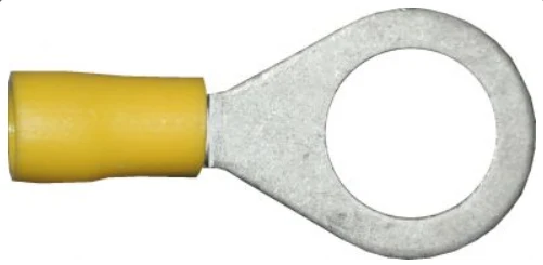 Terminales de crimpado de anillo amarillo de 13 mm / Paquete de 100