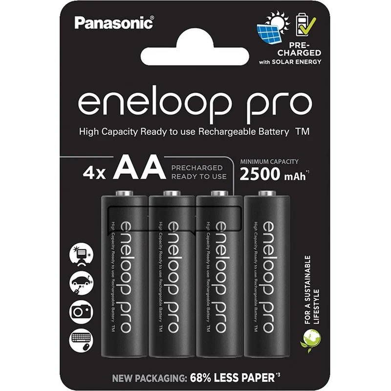 Panasonic Eneloop Pro AA Batteries (2500 mAh) (4 pcs.)