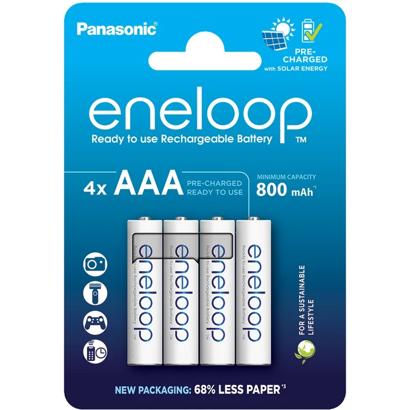 Panasonic Eneloop AAA Batteries (800 mAh) (4 pcs.)