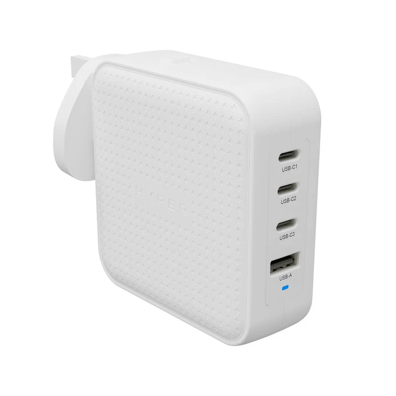 Cargador de viaje HyperJuice® 100 W USB-C GaN con pruebas de seguridad - Blanco