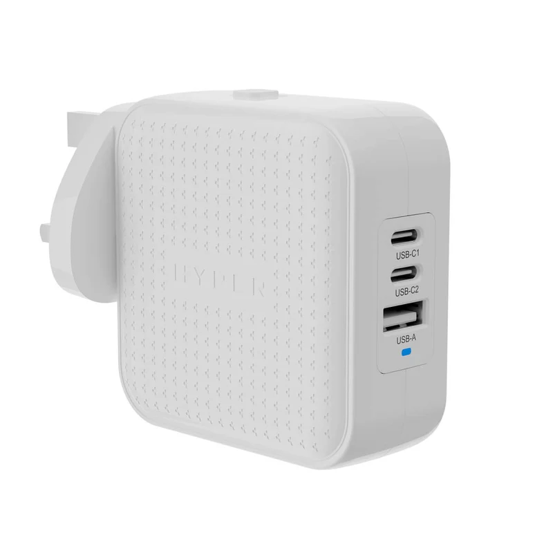 Cargador de viaje HyperJuice® 70 W USB-C GaN con pruebas de seguridad - Blanco