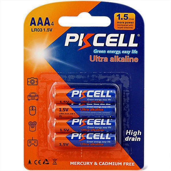 PKCELL LR03-4B 1.5V (AAA) ULTRA DIGITAL ALKALINE BATTERY