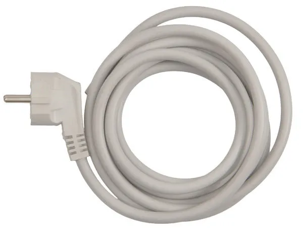 Cable clavija schuko blanco 3x1,5 mm
