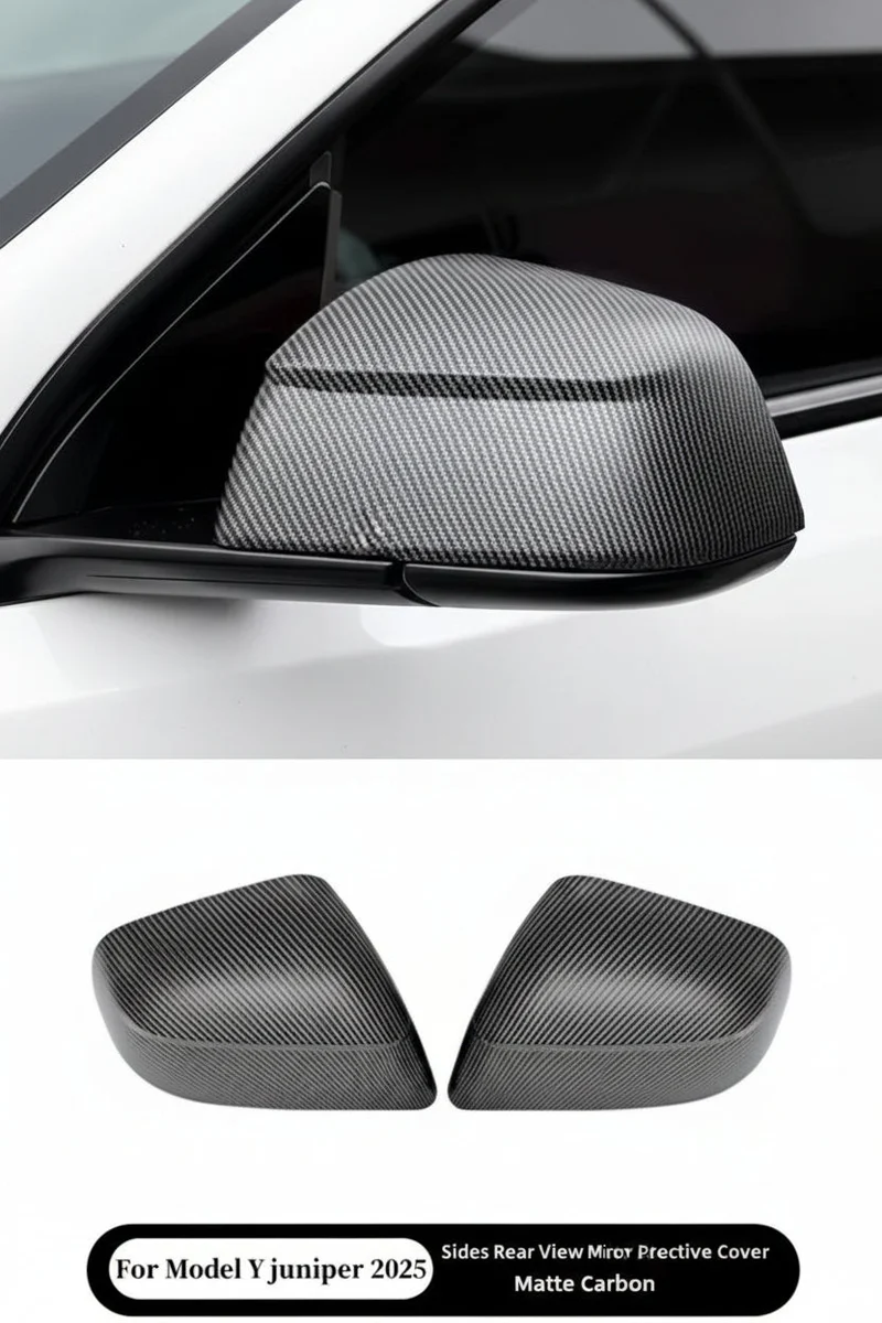 Cubiertas protectoras para los espejos retrovisores laterales de Tesla Model 3 / Y & Model 3 Tierras altas y Model Y Juniper
