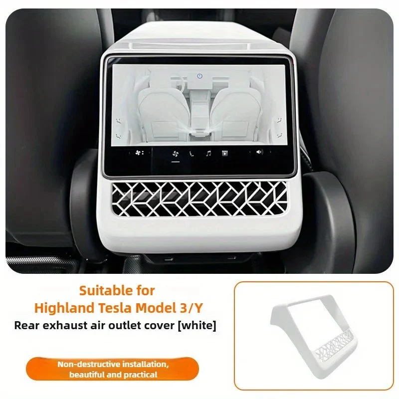 Tesla Highland Model 3 / Y Cubierta protectora de la salida de aire trasera Juniper en negro o blanco