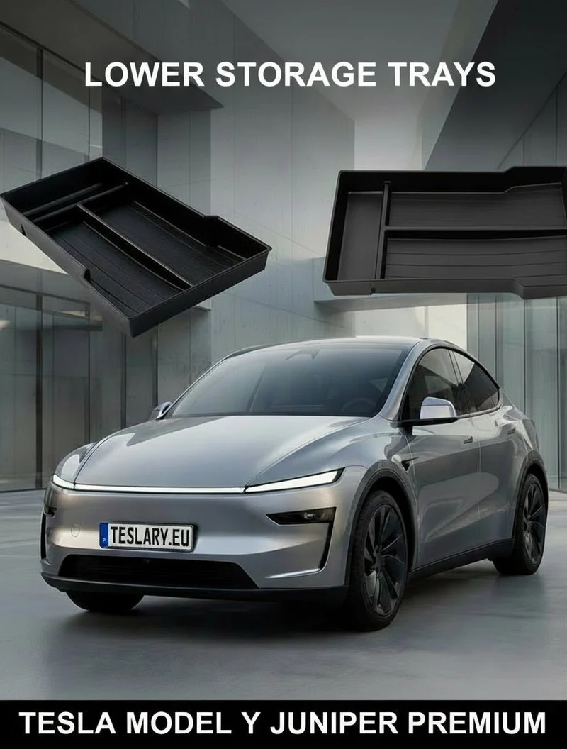 Tesla Model Bandejas de almacenamiento para la consola central inferior Y Juniper