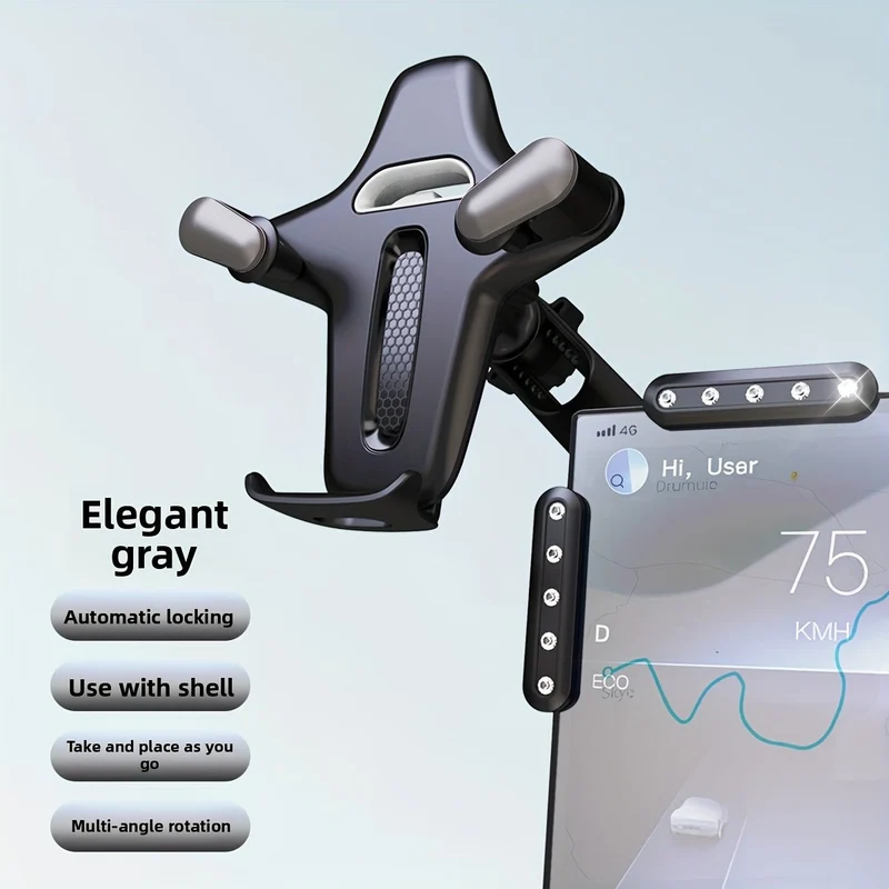 Soporte para teléfono Tesla compatible con Model 3 / Y - Soporte de pantalla de consola central flotante, brazo ajustable - Soporte de pantalla central