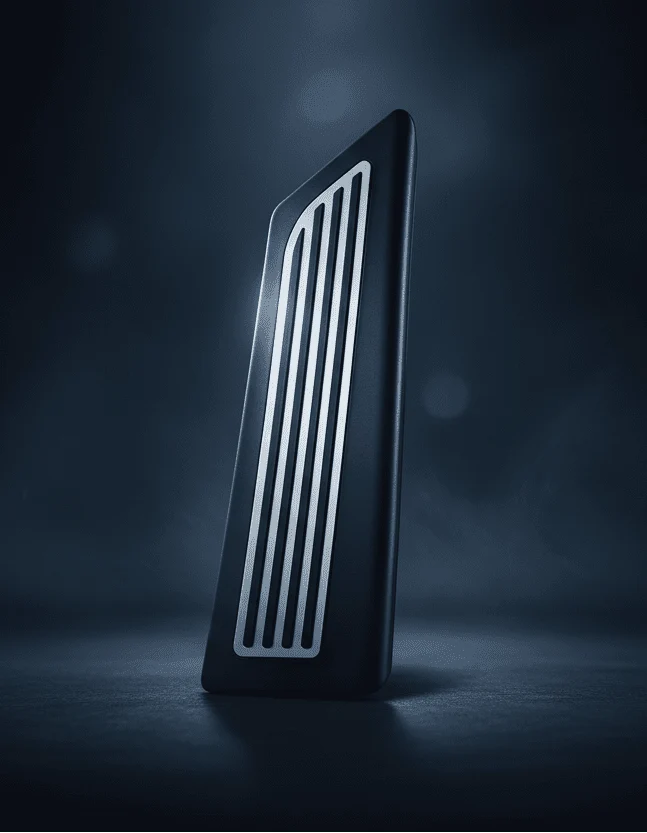 Tesla Model Pedal de reposapiés negro y plateado/cromado (años 2021 a 2025)