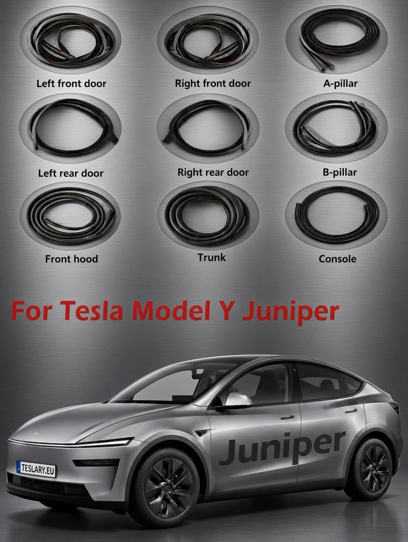 Kits de tiras insonorizantes de alta calidad para Tesla Model Y Model Y Juniper Estándar / Premium y Tesla Model 3 y Model 3 Tierras Altas