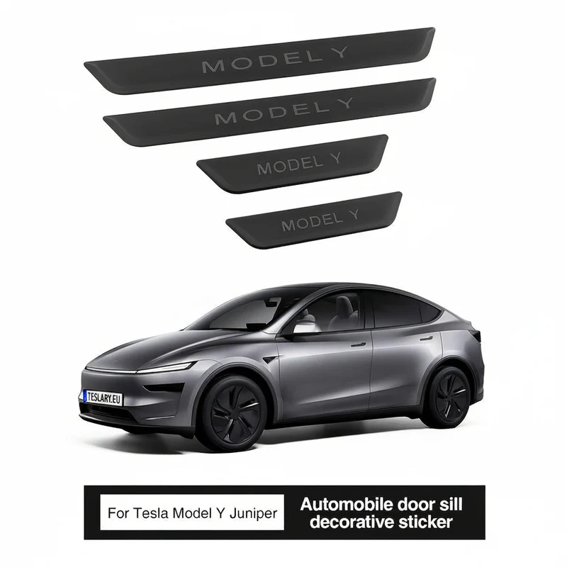 Tesla Model Protector de umbral de puerta Y Juniper delantero y trasero: protección integral a prueba de patadas, protector de entrada de puerta, accesorio interior duradero y elegante, apto para vehículos estándar y premium. Models