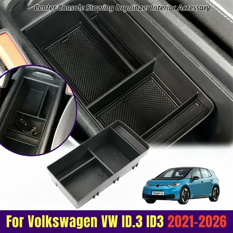 Organizador divisor de compartimentos para consola central de almacenamiento de coche Volkswagen VW ID.3 ID3 2021-2026