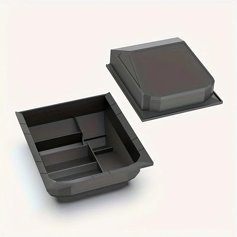 Bandeja frontal organizadora para consola central: caja de almacenamiento de resina ABS duradera con múltiples compartimentos para Tesla. Model 3 / Y - Ajuste de precisión
