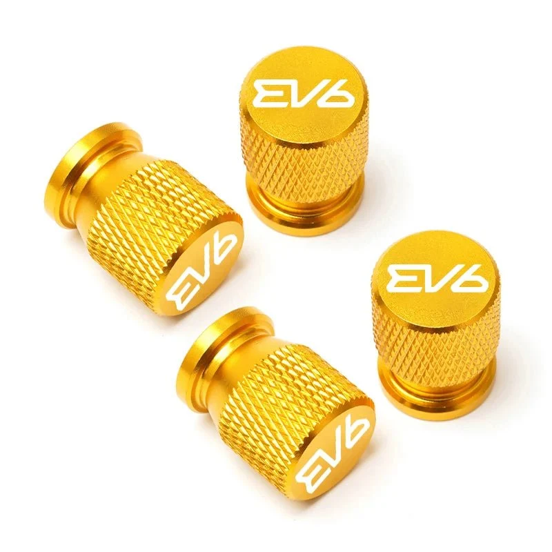 Tapones impermeables para válvulas de neumáticos KIA EV6 con logotipo EV6