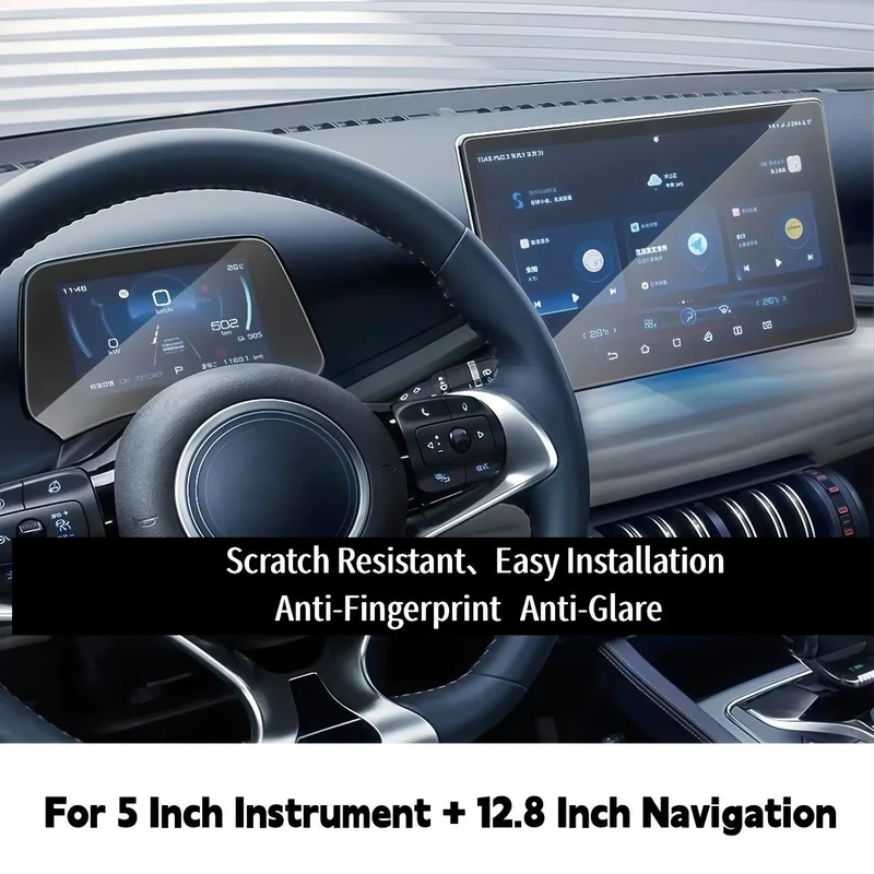 BYD Atto 3 2021-2026, pantalla de tablero de 5 pulgadas y pantallas de infoentretenimiento de 15.6/12.8 pulgadas, antirreflejos, antihuellas, resistente a arañazos, sin burbujas, fácil instalación, PET de 0.3 mm