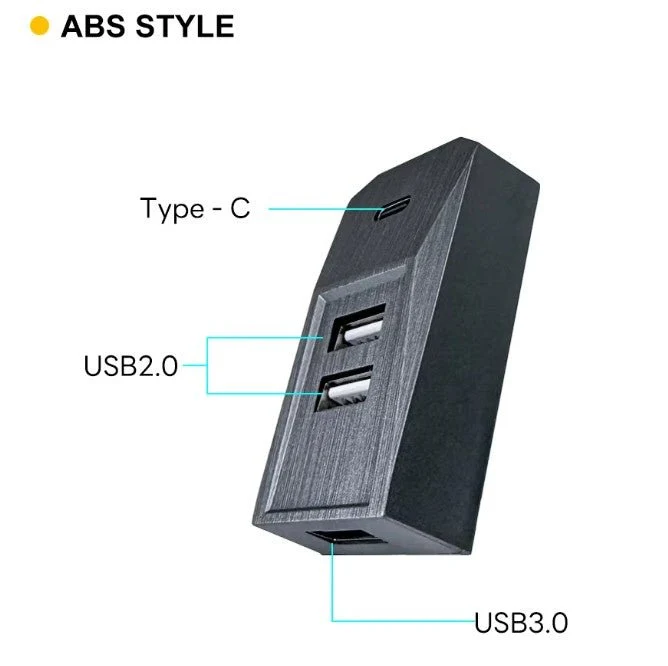 Divisor USB para guantera de Tesla Model 3 Tierras altas y Model Y Juniper con USB C compatible con volantes a la derecha y a la izquierda.