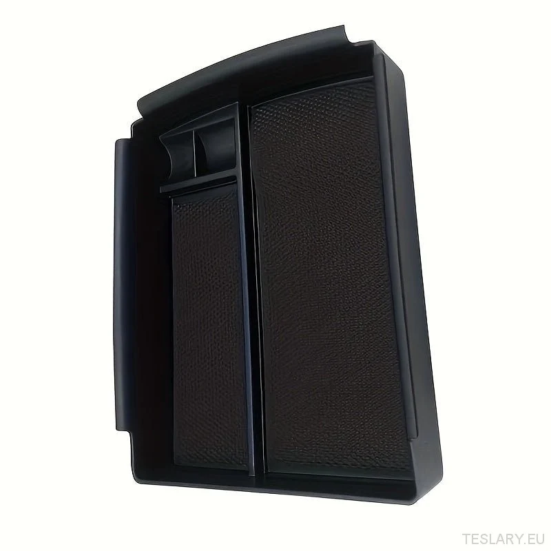 Tesla Model Organizador de consola central X, material ABS, caja de almacenamiento con alfombrillas antideslizantes compatible con TESLA Model X