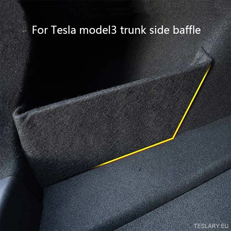 Tesla Model 3 / Y Deflector lateral del maletero Compartimento trasero Caja de almacenamiento del maletero